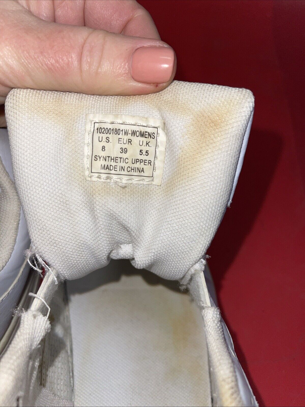 Baby Phat White Leather Sneakers Shoes w Jewel Embellishment Womens Size 8