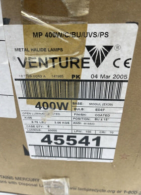 Box 6 Pic REPLACEMENT BULB FOR VENTURE LIGHTING 45541 400W 135V