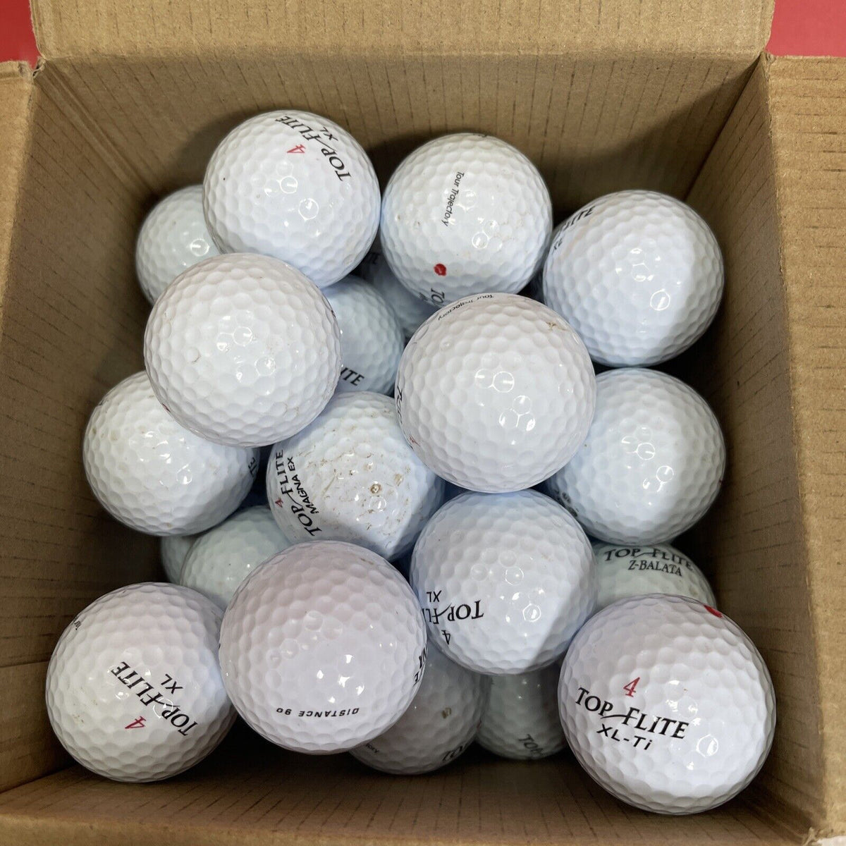 40 Top Flite 4  'Magna' 'XL-TI' 'Hot-XL' 'Tour'  Used Golf Balls