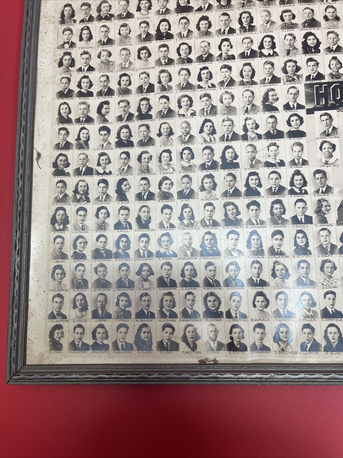 1939 Holmes Junior High School Class Photo w/ Signatures on Back ~ Phila. PA