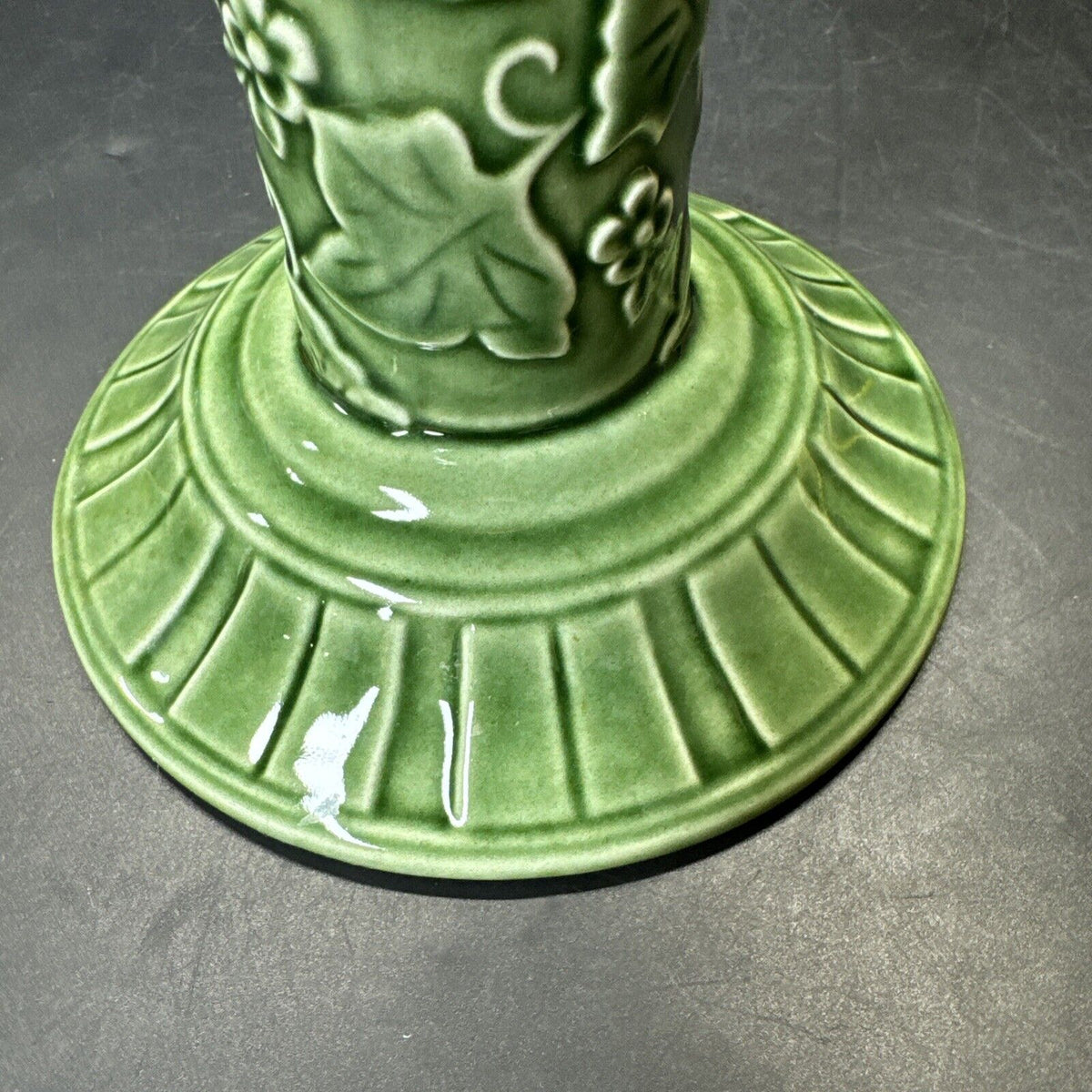 Lenox Summer Terrace Green Ivy Majolica Candlestick Holder/ Lot 2