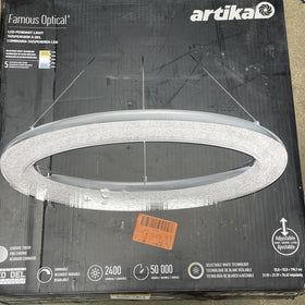 Artika Famous Optica 1 Light Chrome Modern LED Pendant Light 1009230842