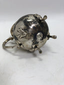 Silverplate Water Pitcher with Ice Guard and Claw Feet