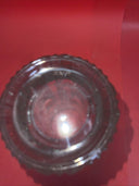 Vintage Italian Tall/Heavy Clear Glass Vase with Floral Embellishment Lot 2