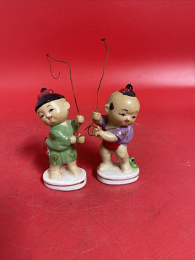 2 VINTAGE Ceramic Oriental Children Figurine's