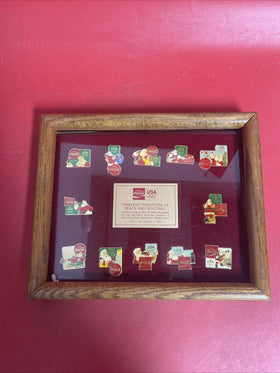 1984 Olympics Coca Cola Timeless Traditions pins In Frame