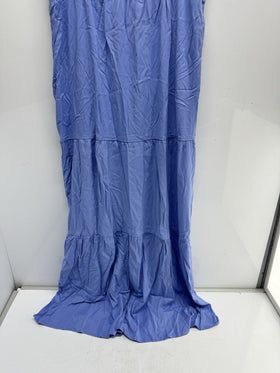 Market & Spruce Estella Smocked Back Maxi Dress Blue Sz L