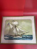 Topsail Sloop Fox Sailing Ship John Ohara Cosgrave 1956 Lithograph Print Penn