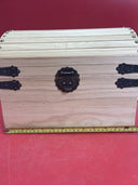 3 Wood Box ,Decorative Piece for Storage Display ,Front Hinge and Side Handles