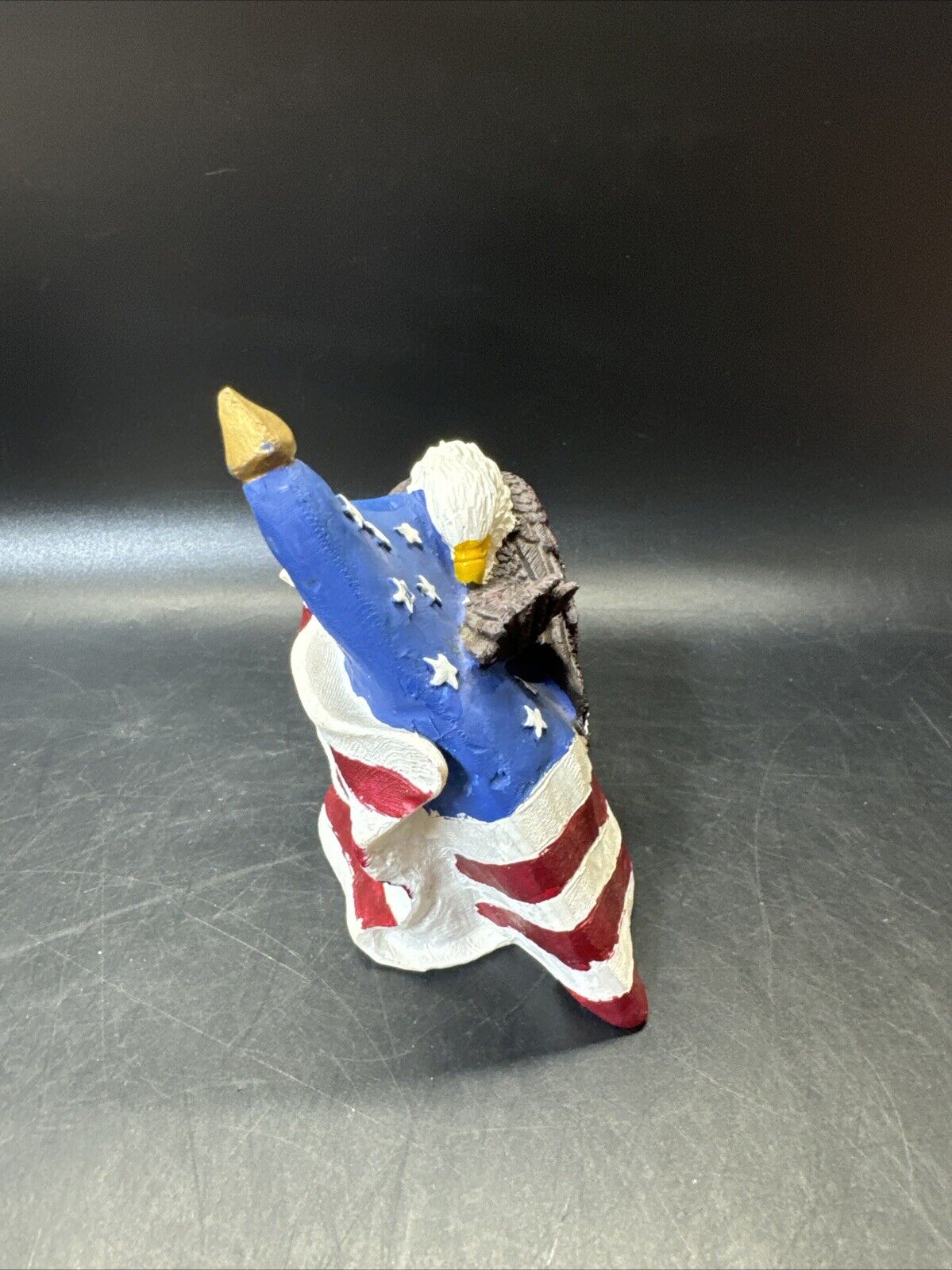 Set of Resting Eagles Figurines On American Flag