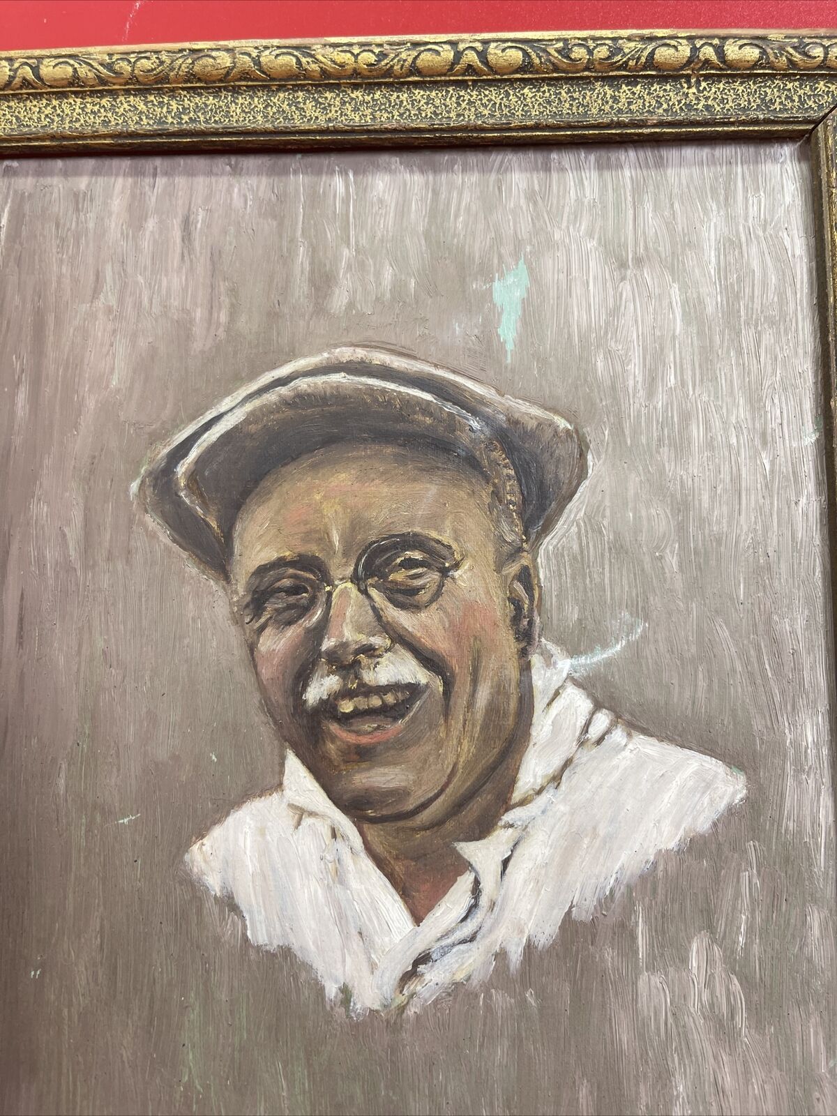 Vintage Oil Painting Portrait  signed John Stevens