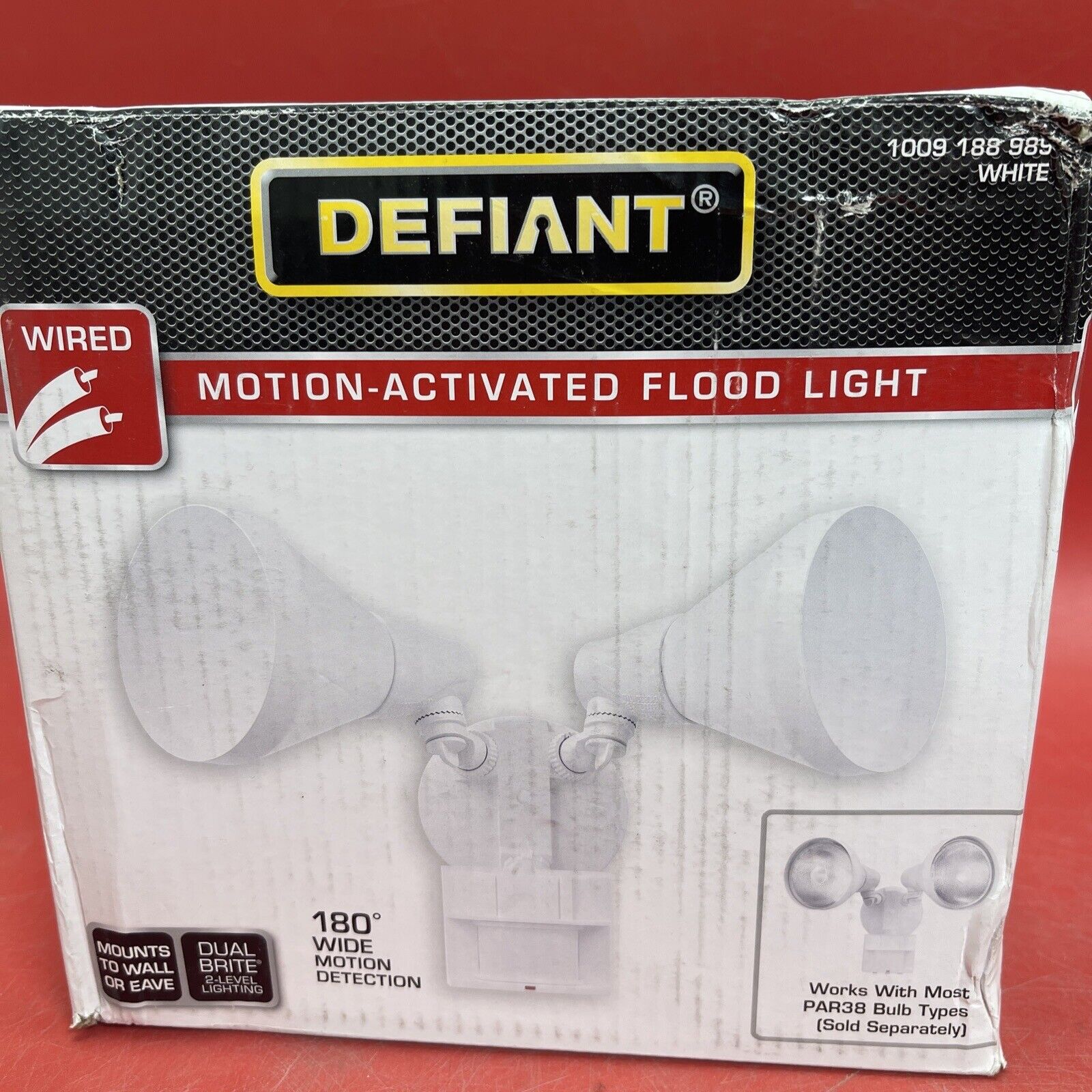 Defiant Camera Light Defiant 180 Degree White Motion-Sensing Outdoor Security Light ...