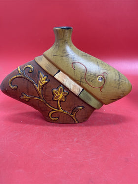 Retro-style Flower Vase Muted Colors Unique Shape