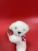 Florette 4334 Vintage 1988 North American Teddy Bear Co White Standing Bear Rose