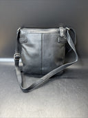 Calvin Klein Black Leather Messenger Cross-body