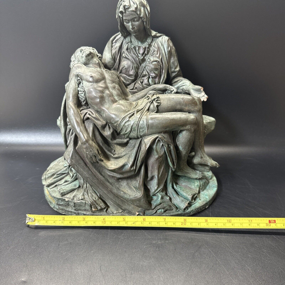 Vintage Pieta Statue Mary & Jesus Christ  Catholic 10" Figure