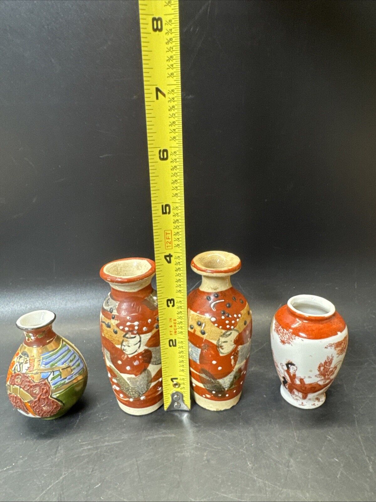 Vintage Japanese Mini Vases/ Set Of 4