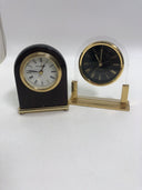 Howard Miller Rosewood Arch Mantle/Tabletop Clock Set of 2 Untested