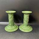Lenox Summer Terrace Green Ivy Majolica Candlestick Holder/ Lot 2