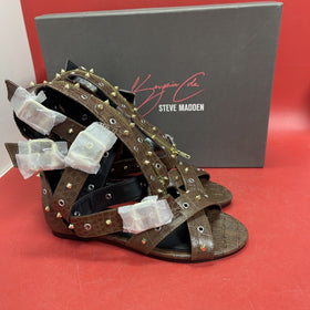 Steve Madden Sharon  Brown Studded Strappy Sandals Size 7.5