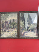 PIERRE VIGNAL Watercolor Art Print TIVOLI In the Gardens Of The Villa Adriana 2