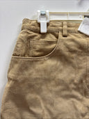 Brandon Thomas Beige Leather Suede Skirt Size 10