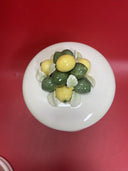 Vintage Japanese Capodimonte Cookie Jar with Lemon on Lid, Set of 4