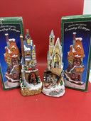 Christmas Church musical & lights new orig box vintage Set 2