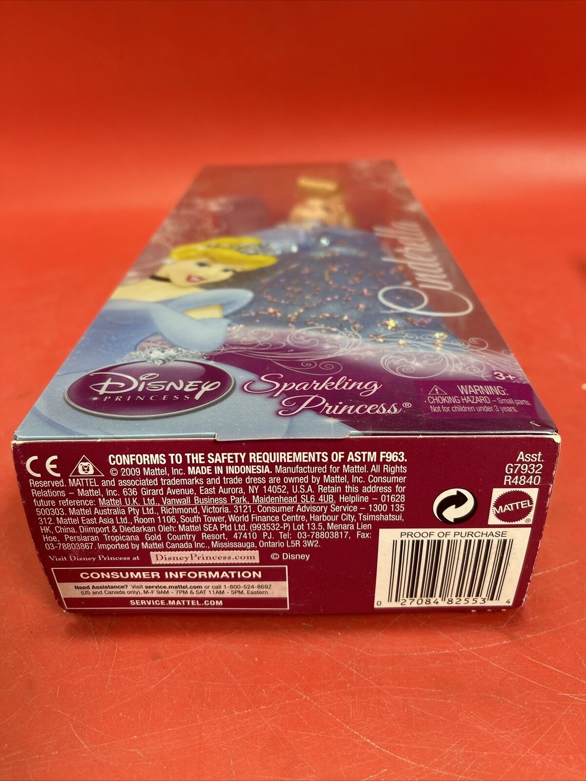 Disney Princess: Sparkling Princess: Cinderella (2009 Mattel, made in Indonesia