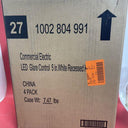 Lot Of 4 Commercial Electric  White 5” Glare Control Recessed Kits with LED bulb