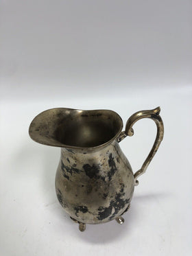 Silverplate Water Pitcher with Ice Guard and Claw Feet