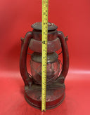 Vintage Red Elgin Oil Lantern Star Bottom Original No. 30 Glass Globe Wick USA