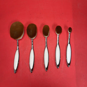 Artis Elite Collection Make-Up Whine Finish Cosme Fibre 5 Brush Set Used #1