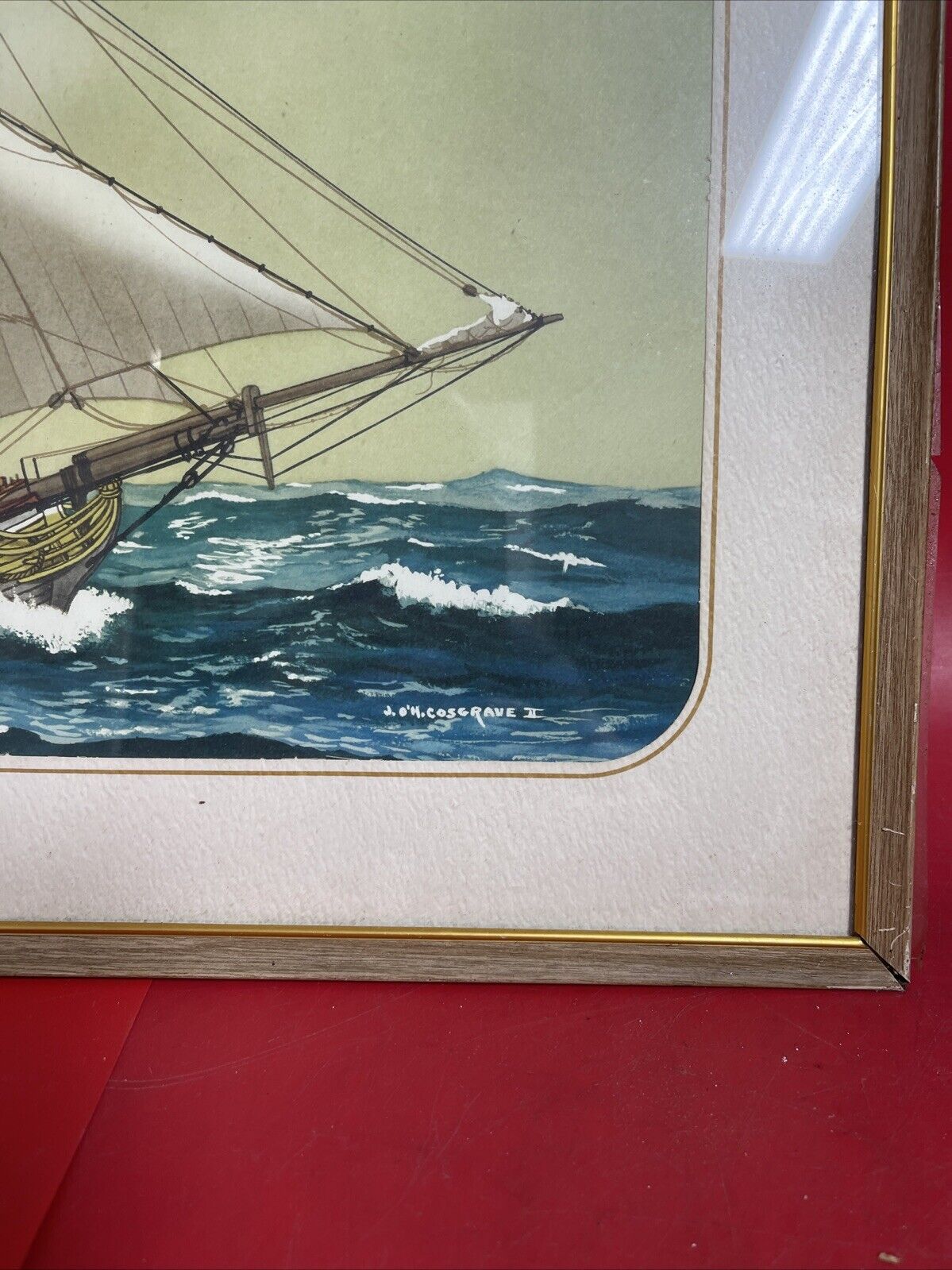 Topsail Sloop Fox Sailing Ship John Ohara Cosgrave 1956 Lithograph Print Penn