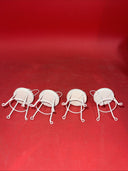 Vintage Set Mini 4 Doll Chairs with Backrest and Table. Hand Made by Phil Wilson