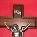 Vintage Wooden Christian Crosses Last Rites, Old Wooden Tin Jesus Lot 4 (Damage)