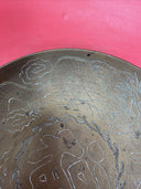 Antique brass dragon carved bowl Chinese Solid Brass 10” Bowl