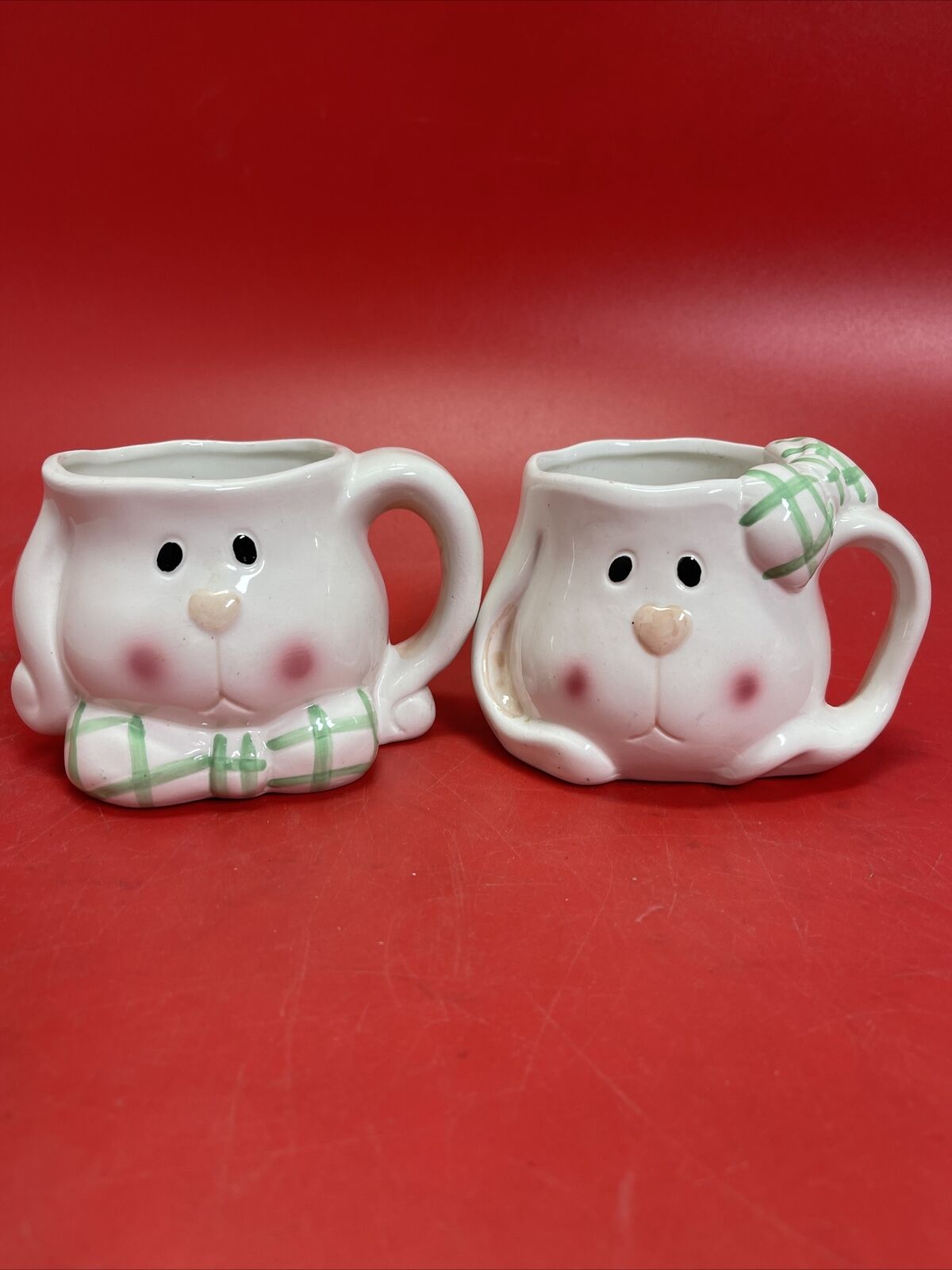 Vintage Bunny Easter Ceramic Collectible Mugs