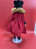 VTG German Porcelain Doll Girl Porzellan Puppe W/ DOGBox 16”W46