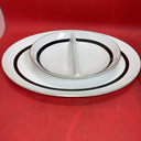 A Mikasa Fine China Narumi Large Serving Platter &  Divided Dish  #5353