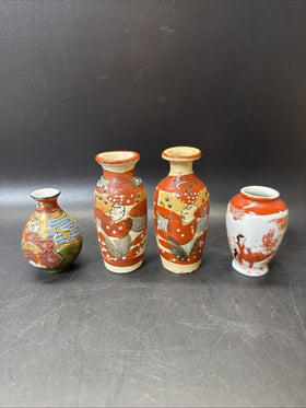 Vintage Japanese Mini Vases/ Set Of 4