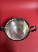 Decorative Sheridan E. P. S. Silverplate lidded sugar bowl ,creamer &tray