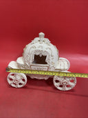Beautiful porcelain carriage with horses, Cinderella and Prince.