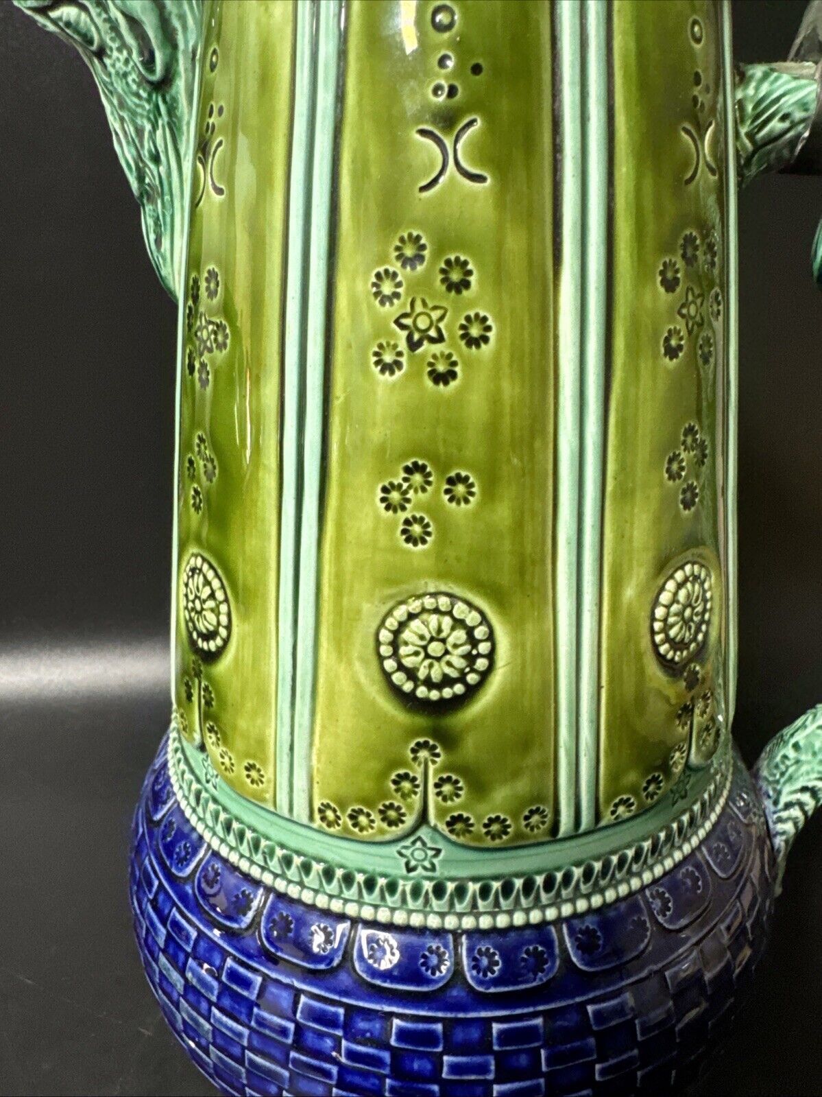 Vintage Pitcher Handled Stoneware Lidded Stein
