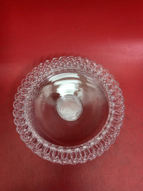 Vintage Clear Glass Loop Edge Plate Dish 8 inch Diameter Lot 4