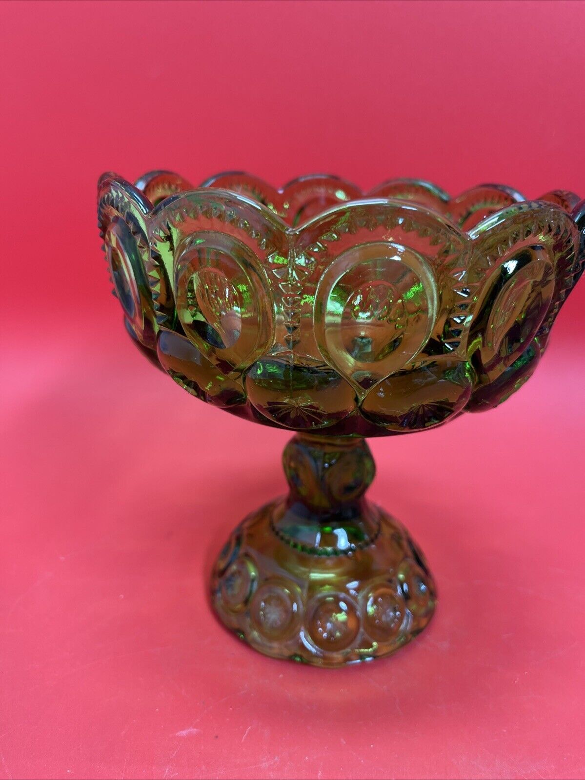 Vintage Candy Bowl with Foot 6.5" Tall