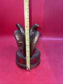 Pair of Patriotic JFK Reproduction Bronze Eagle Bookends (Damage)