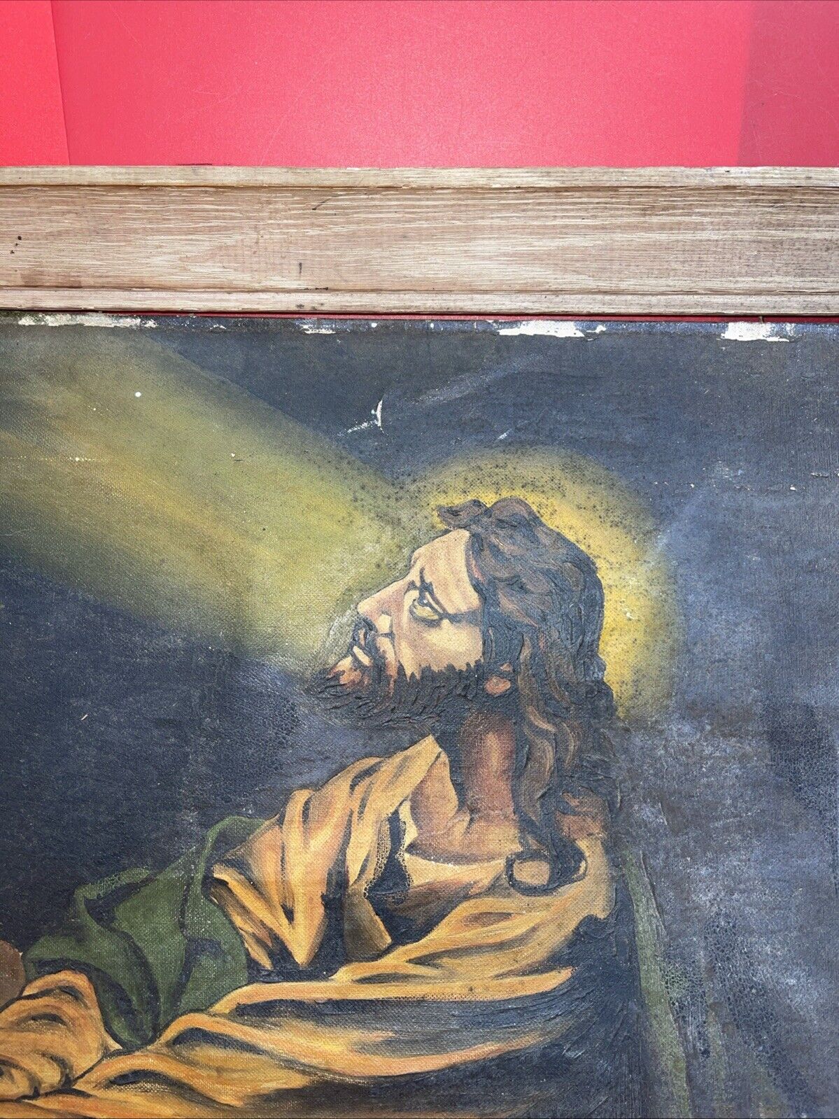 Vintage Jesus Praying In The Garden of Gethsemane in 16”x20”