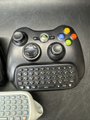 Xbox 360 Controller With Chatpad Keyboard Lot Of 2 + Keyboard/ Untested