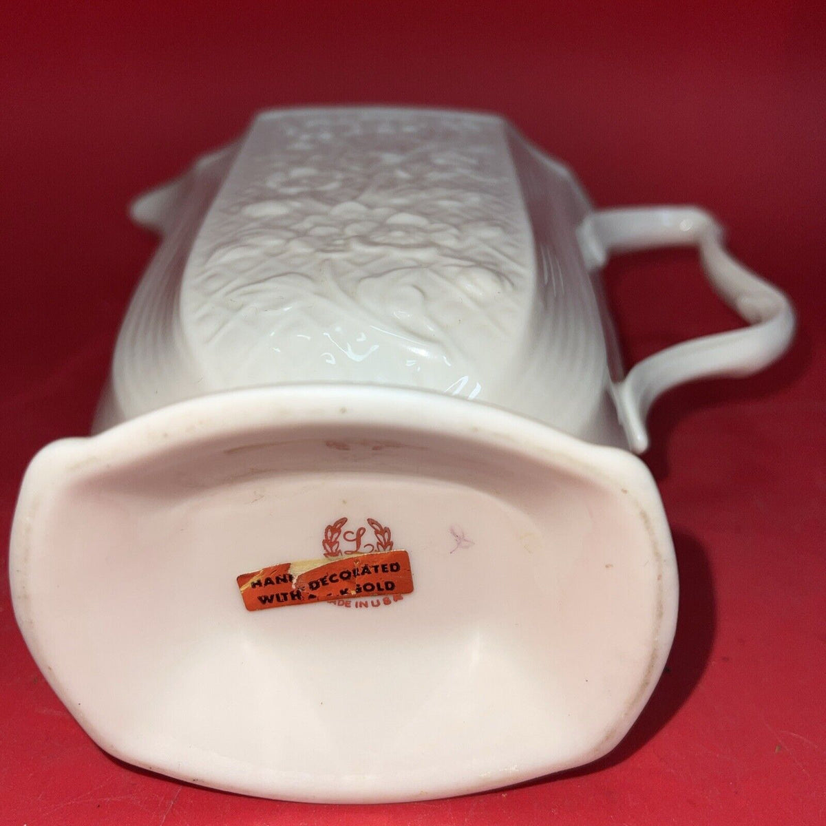 Lenox Rectangular Tiger Lily Vase -24 K Gold Trim-Lot 3